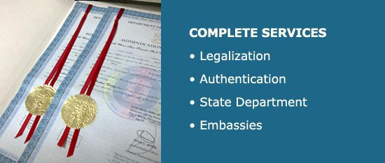 Complete Legalization, Apostille and Authentication Services