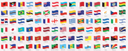 Flags of Hague Convention apostille countries